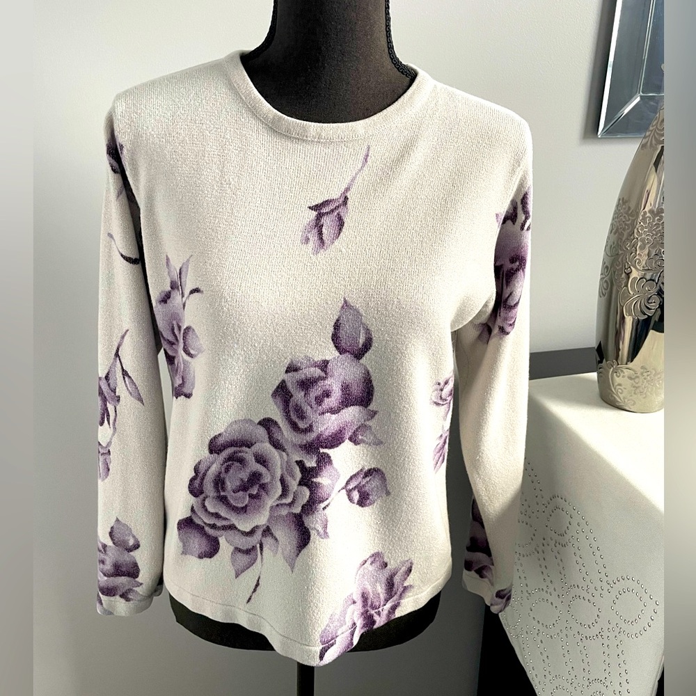Floral Sparkle Sweater